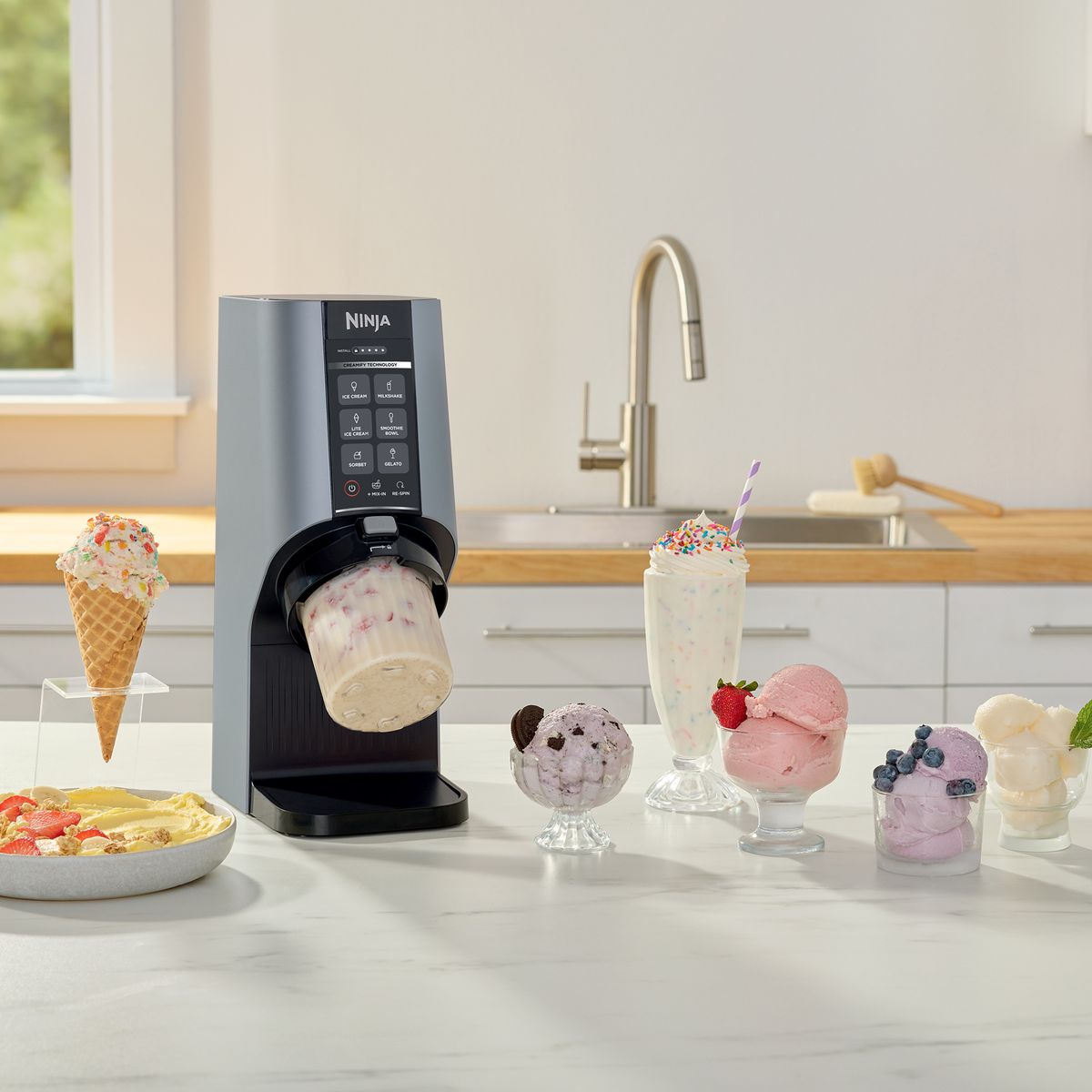 Ninja CREAMi, Ice Cream Maker and Frozen Treat Maker with 7 One-Touch  Programs