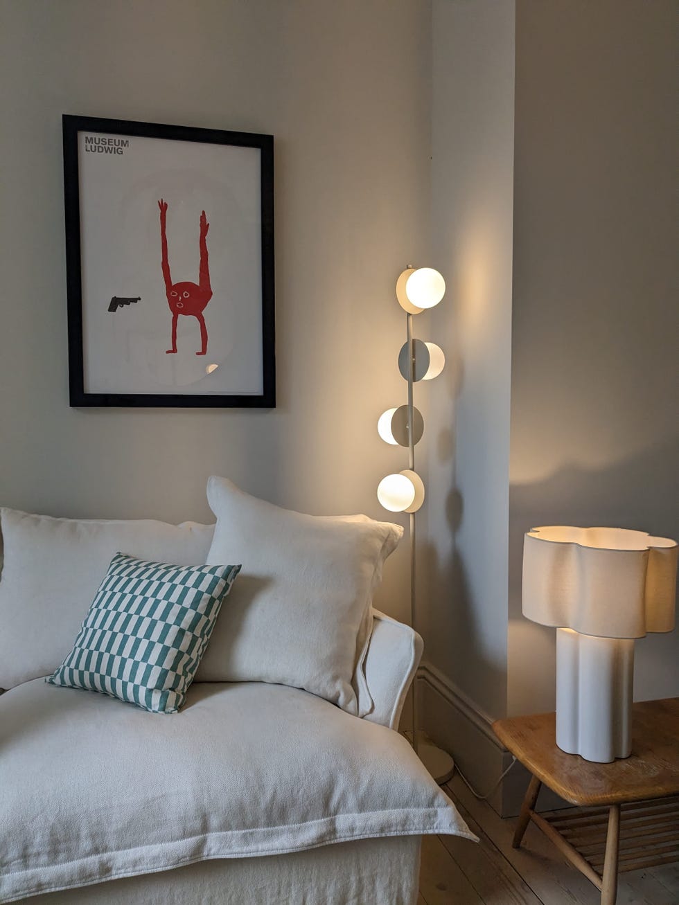 niro home, opal disk floor lamp