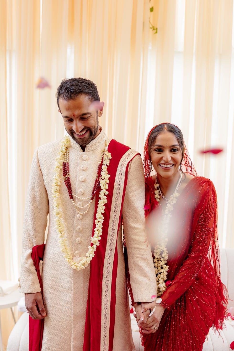 a couple at an indian wedding ceremony