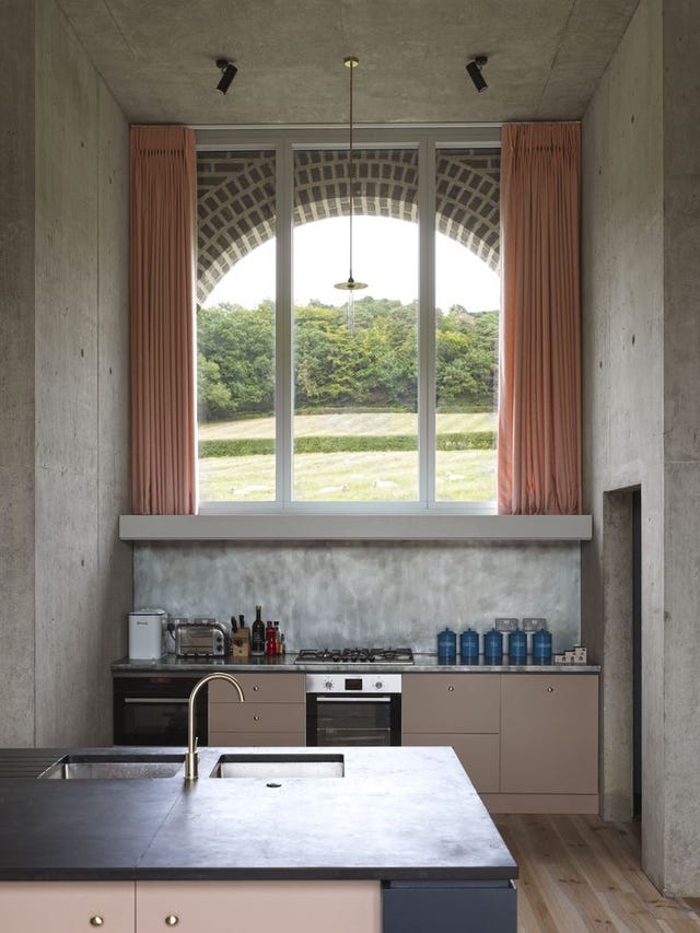 Room, Furniture, Interior design, Countertop, Property, House, Kitchen, Ceiling, Building, Architecture, 