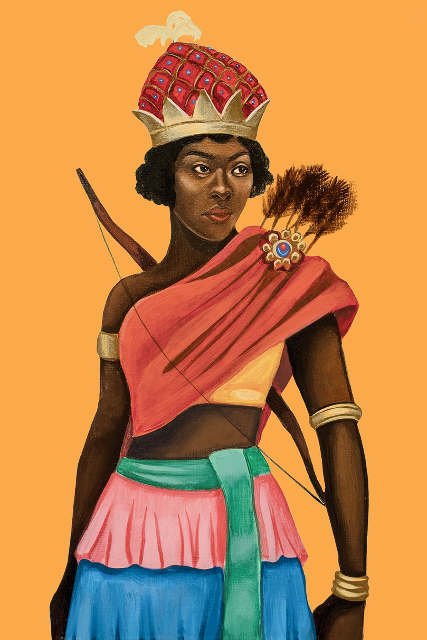 15821663 NJINGA KONINGIN  Njinga gebruikte guerrillatechnieken en diplomatie om haar koninkrijken Ndongoen Matamba in het huidige Angola te verdedigen tegen de Portugezen Tot haar 75ste bereidde ze haar veel jongere soldaten voor op gevechten door een krijgsdansoefening uit te voeren bewapend met pijlen en speren