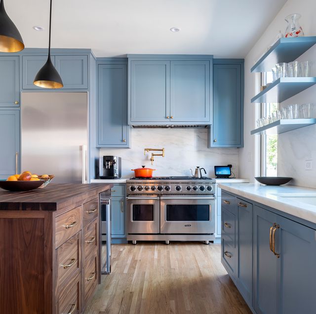 32 Blue Kitchen Cabinets That Make A