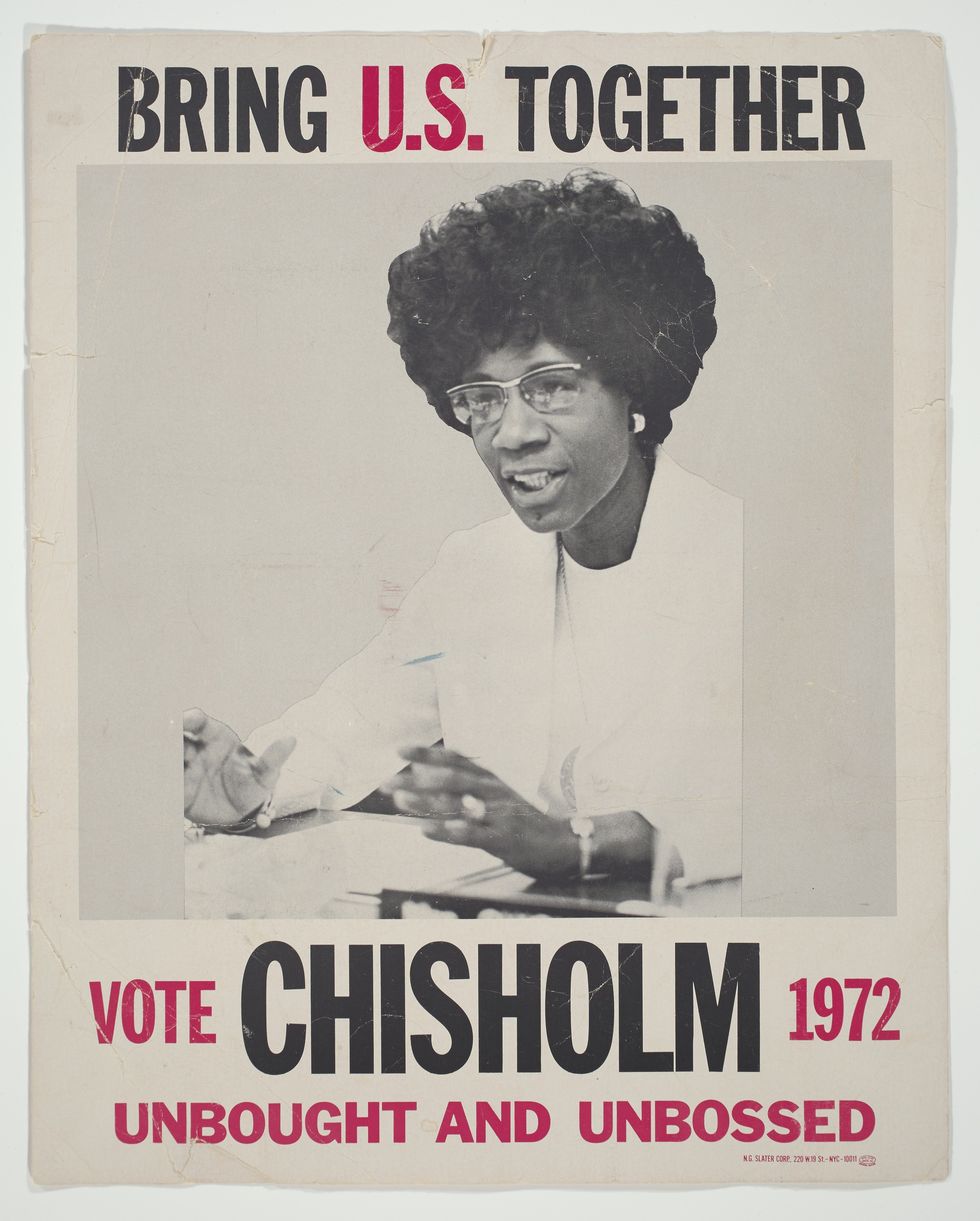 Poster for presidential candidate Shirley Chisholm