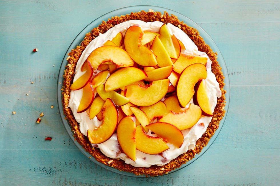 no bake peaches and cream pie