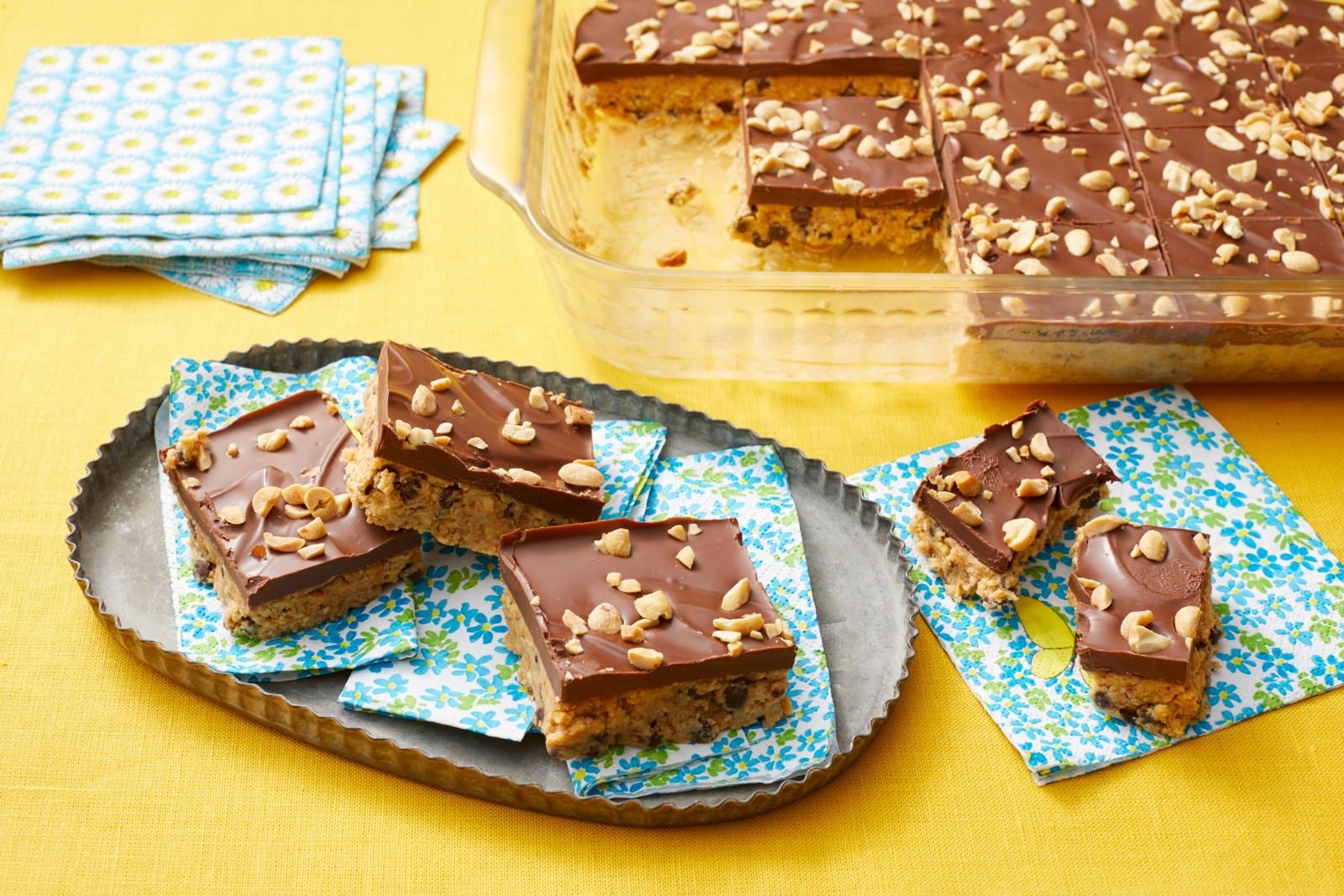 No Bake Peanut Butter Bars Recipe