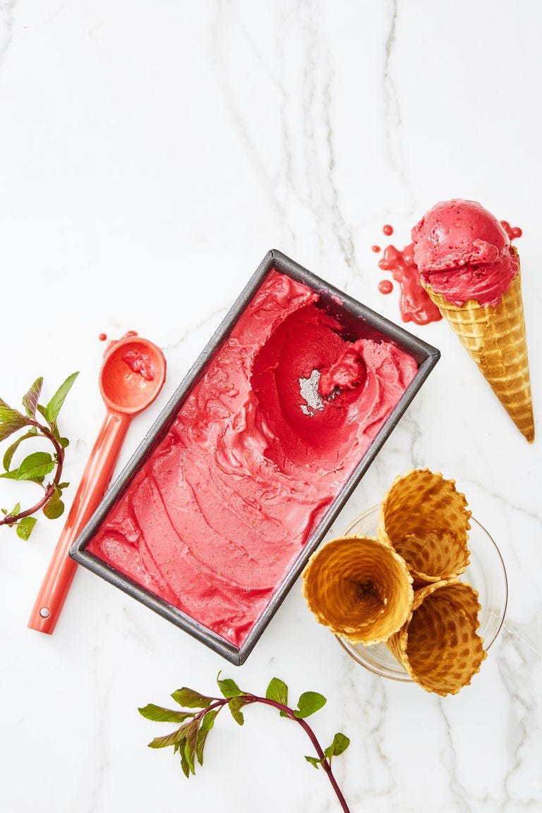 no churn mango berry ice cream, valentine's day desserts