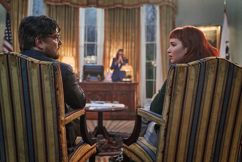 la película no mires arriba de neflix está protagonizada por leonardo di caprio y jennifer lawrence