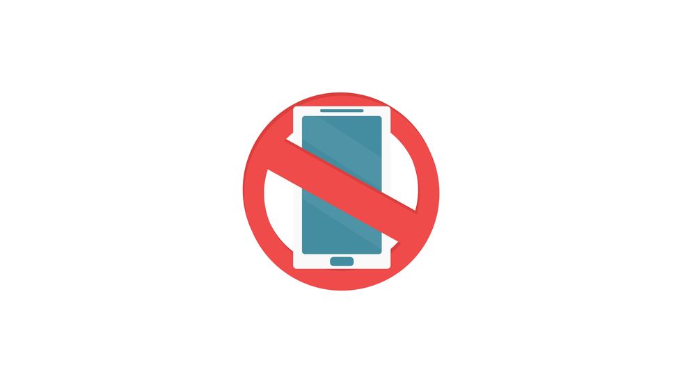 no mobile phones sign, restriction icon
