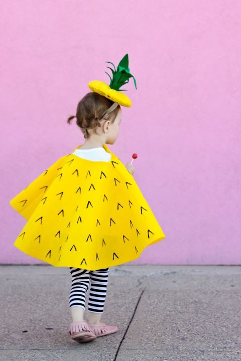 no sew pineapple cape costume food halloween costumes