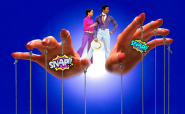 two hands holding strings