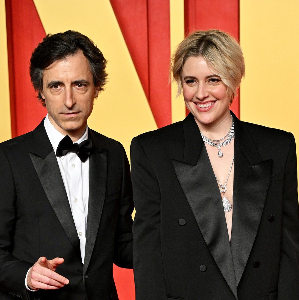 Noah Baumbach y Greta Gerwig en la fiesta posterior a los Oscar de Vanity Fair