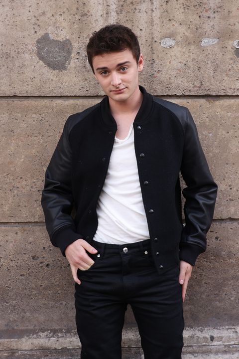 paris, france   june 17 noah schnapp is seen arriving at the zadig  voltaire fall winter 2022 2023 show on june 17, 2022 in paris, france photo by pierre suugc images