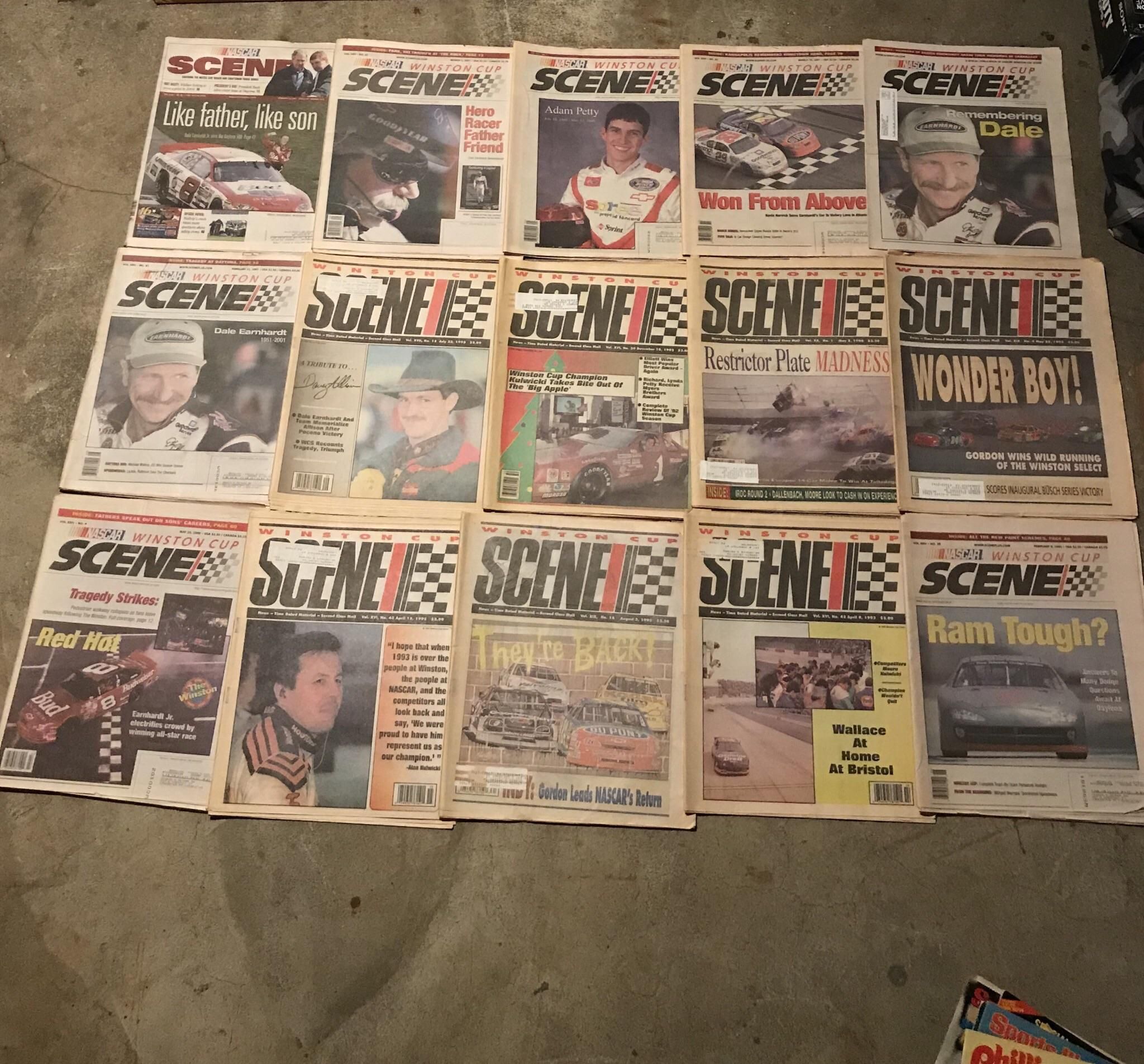 NASCAR magazines lot of outlets 21 and 7 newspapers