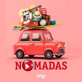 Logotipo de podcast para nómadas