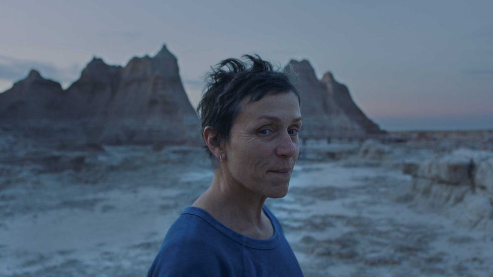 frances mcdormand in nomadland, an oscar winning film largely celebrated for the diversity of its cast and crew rather than its cinematography or script
