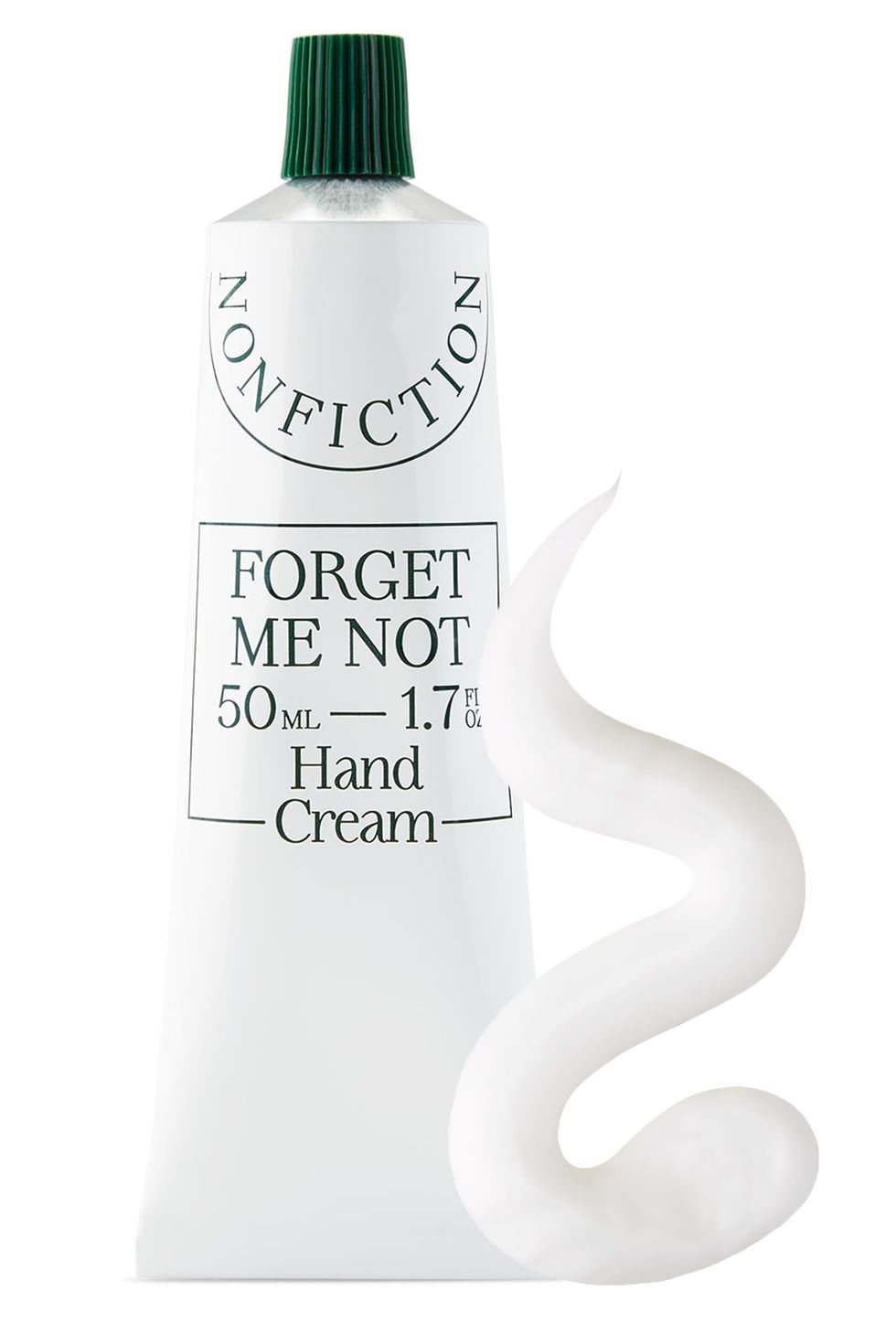 nonfiction, forget me not, hand cream