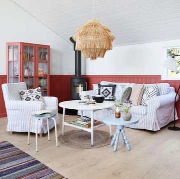 nordic beach cottage living room