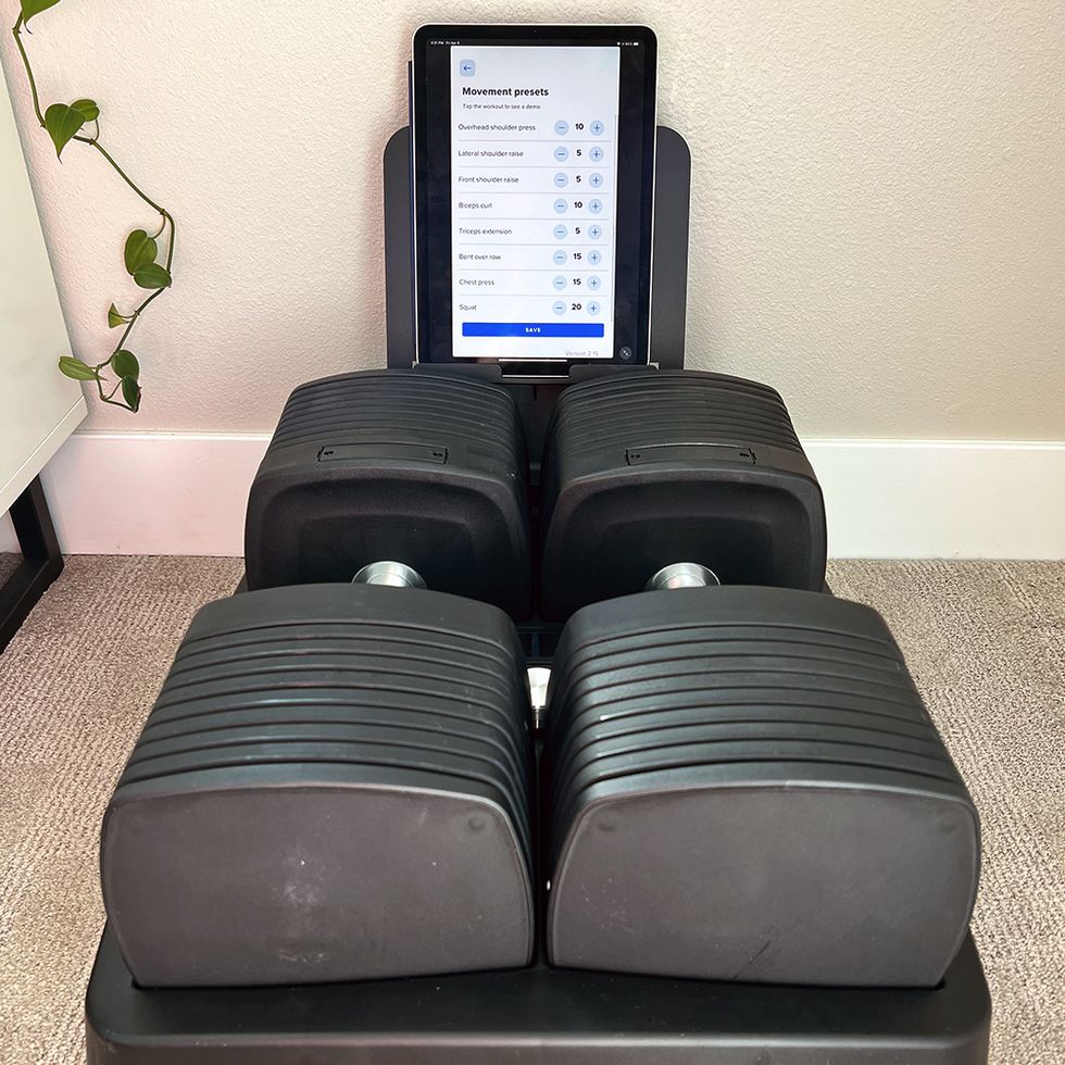 nordictrack iselect adjustable dumbbells with workout on app