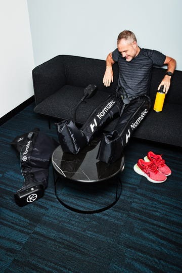 jeff dengate tests normatec compression boots