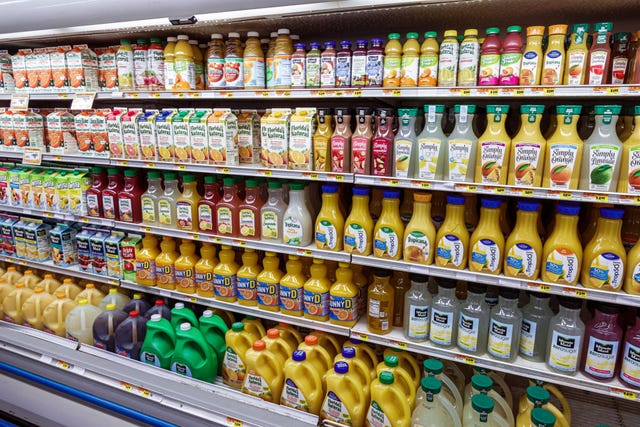 north bay village, miami, florida, presidente supermarket, refrigerated juices, orange juice, tropicana, sunnyd, simply orange, florida's natural, minute maid