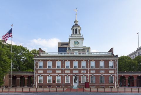 north facade of independence hall