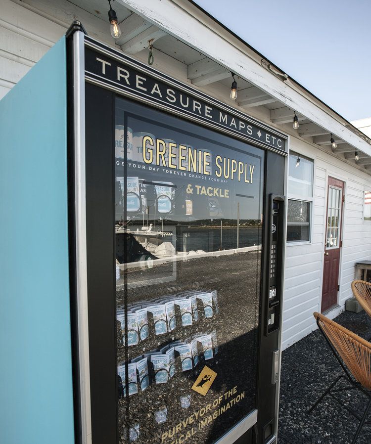 treasure map vending machine at greenie supply in the north fork
