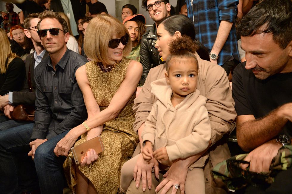 North West on the front row with Anna Wintour