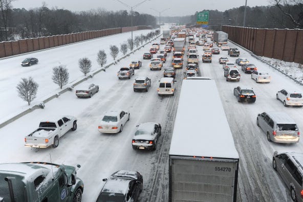 winter storm affects large swath of southern states