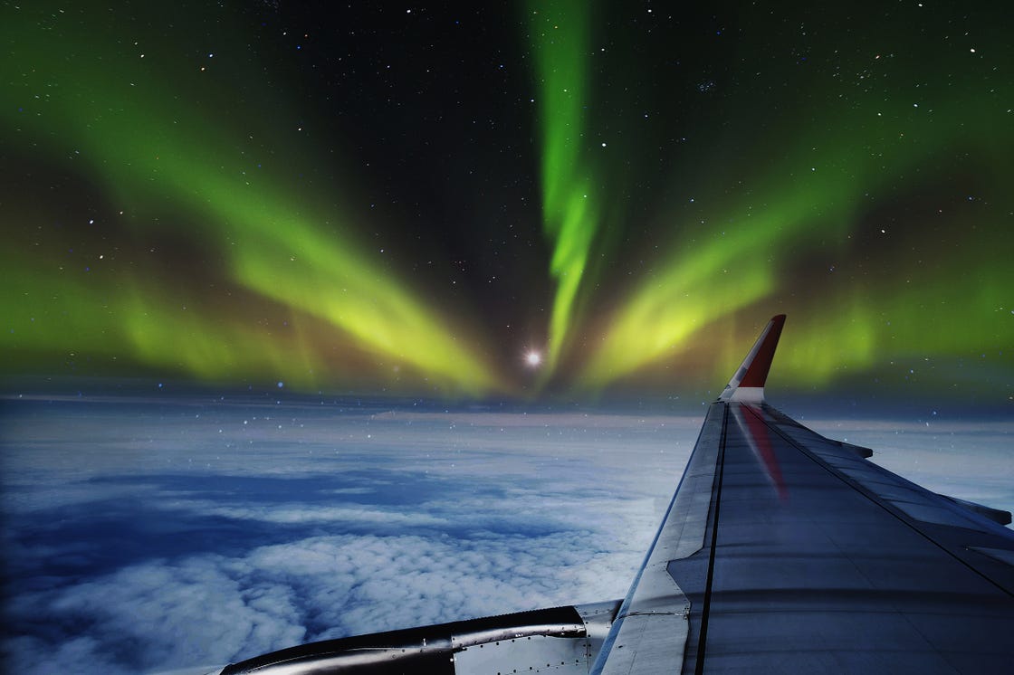 This Northern Lights tour takes you closer to them on a flight