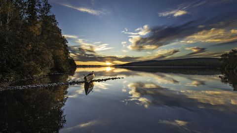 northern minnesota lake sunset