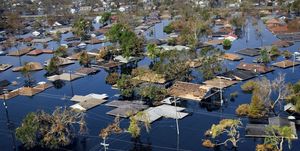 Northwest New Orleans near Pontchartrain Lake, after Hurricane Katrina, Louisiana, United States