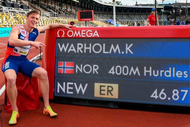 karsten warholm consigue en estocolmo la segunda mejor marca de la historia en 400 metros con vallas