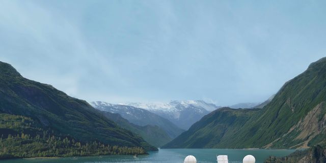 Fjord, Water transportation, Highland, Water, Lake, Waterway, Reservoir, Tourism, Vehicle, Mountain, 