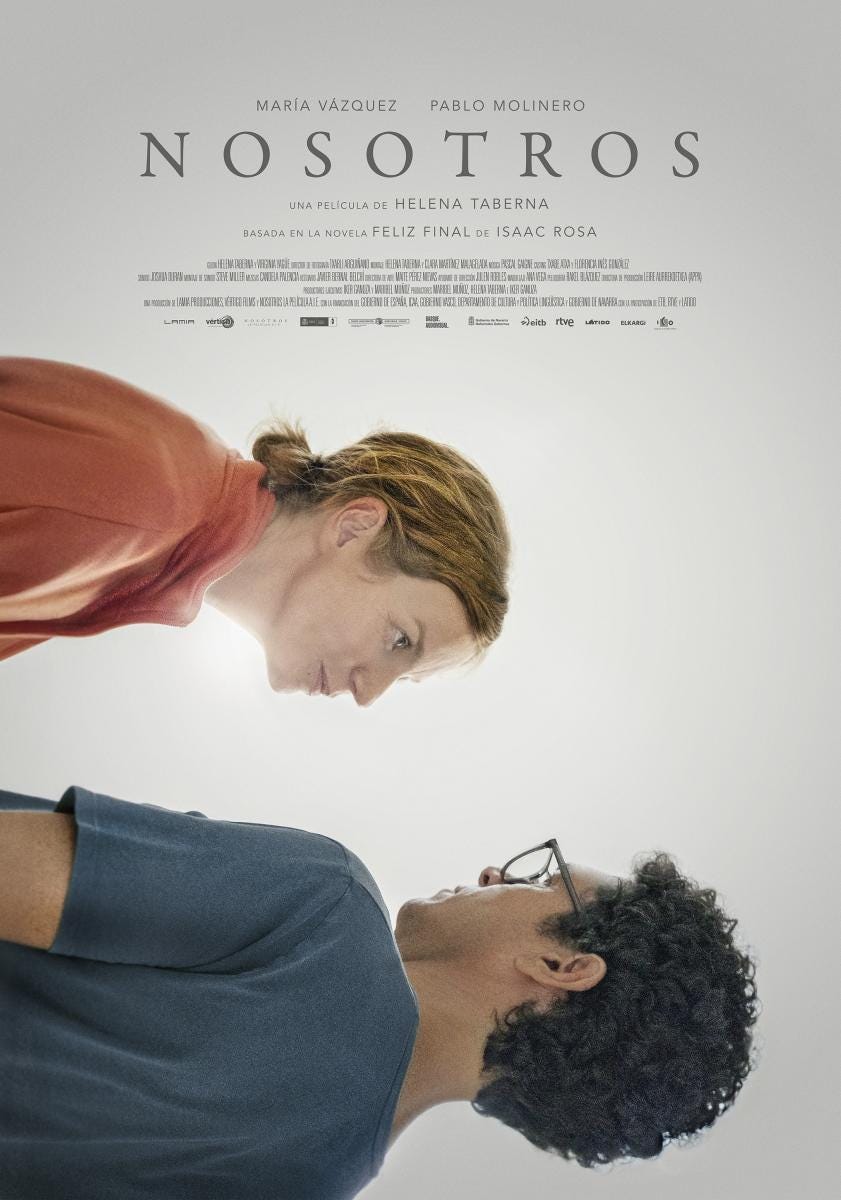 Nosotros movie poster for nosotros featuring two characters facing each other
