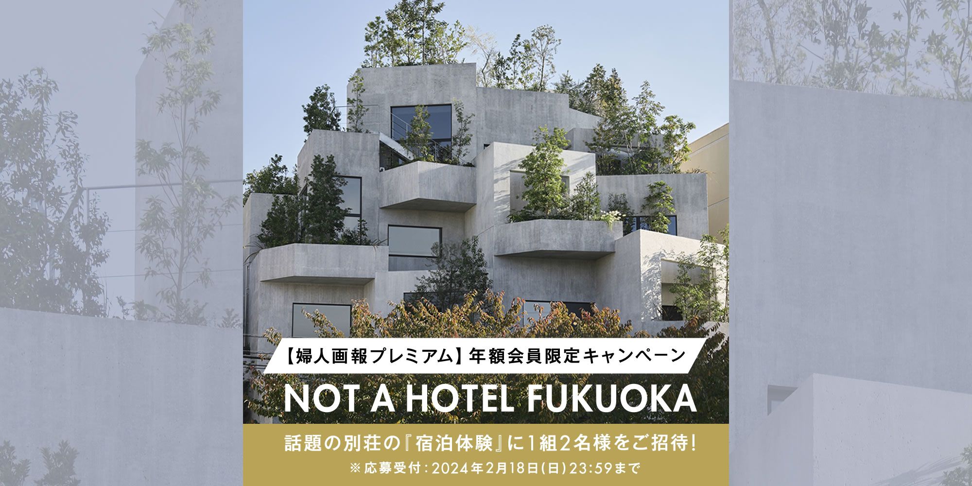 NOT A HOTEL （ノット ア ホテル）FUKUOKA宿泊体験プレゼント【婦人画