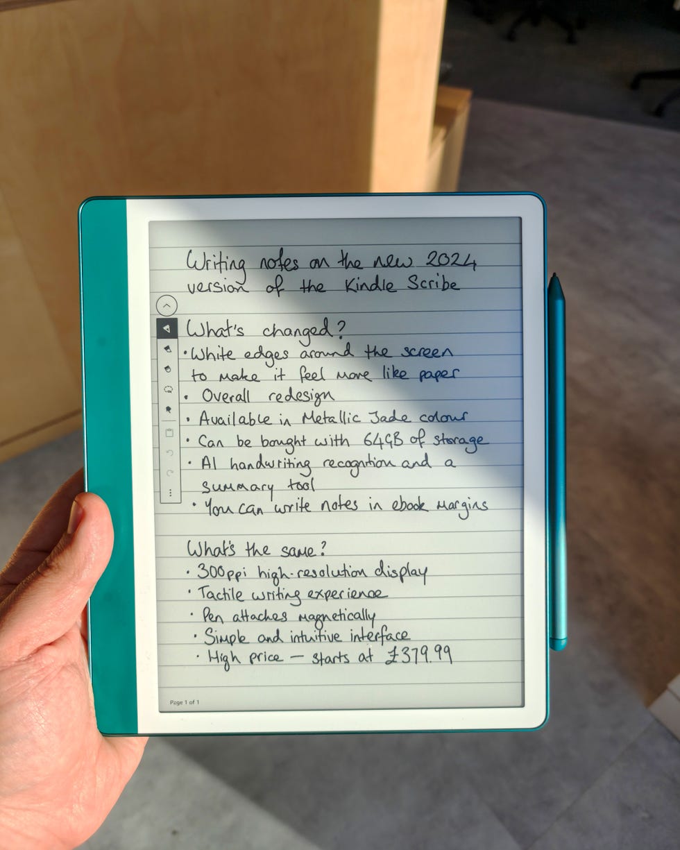 amazon kindle scribe 2024 note taking
