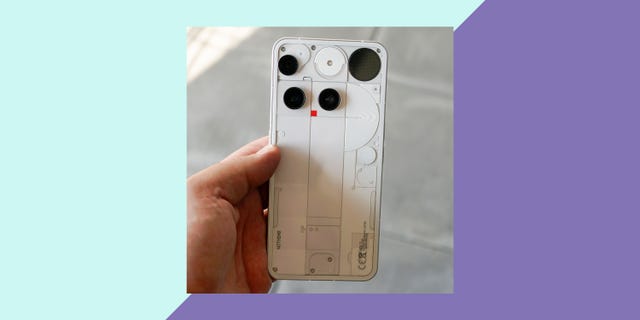 back view of a smartphone with a unique design and camera setup