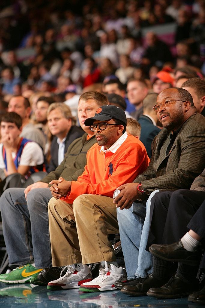 Spike Lee united states november 06: basketball: new york knicks fan and celebrity film director spike lee in stands during game vs san antonio spurs, new york, ny 11/6/2006 (photo by al tielemans/sports illustrated via getty images) (setnumber: x76995 tk1 r2)