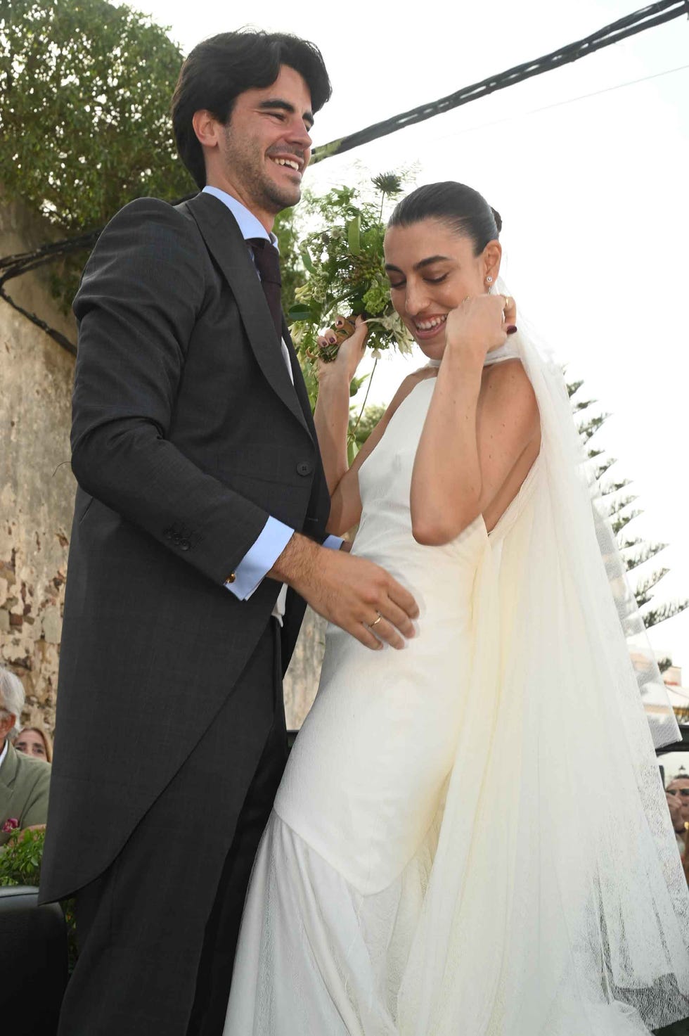 couple exchanging vows at a wedding ceremony