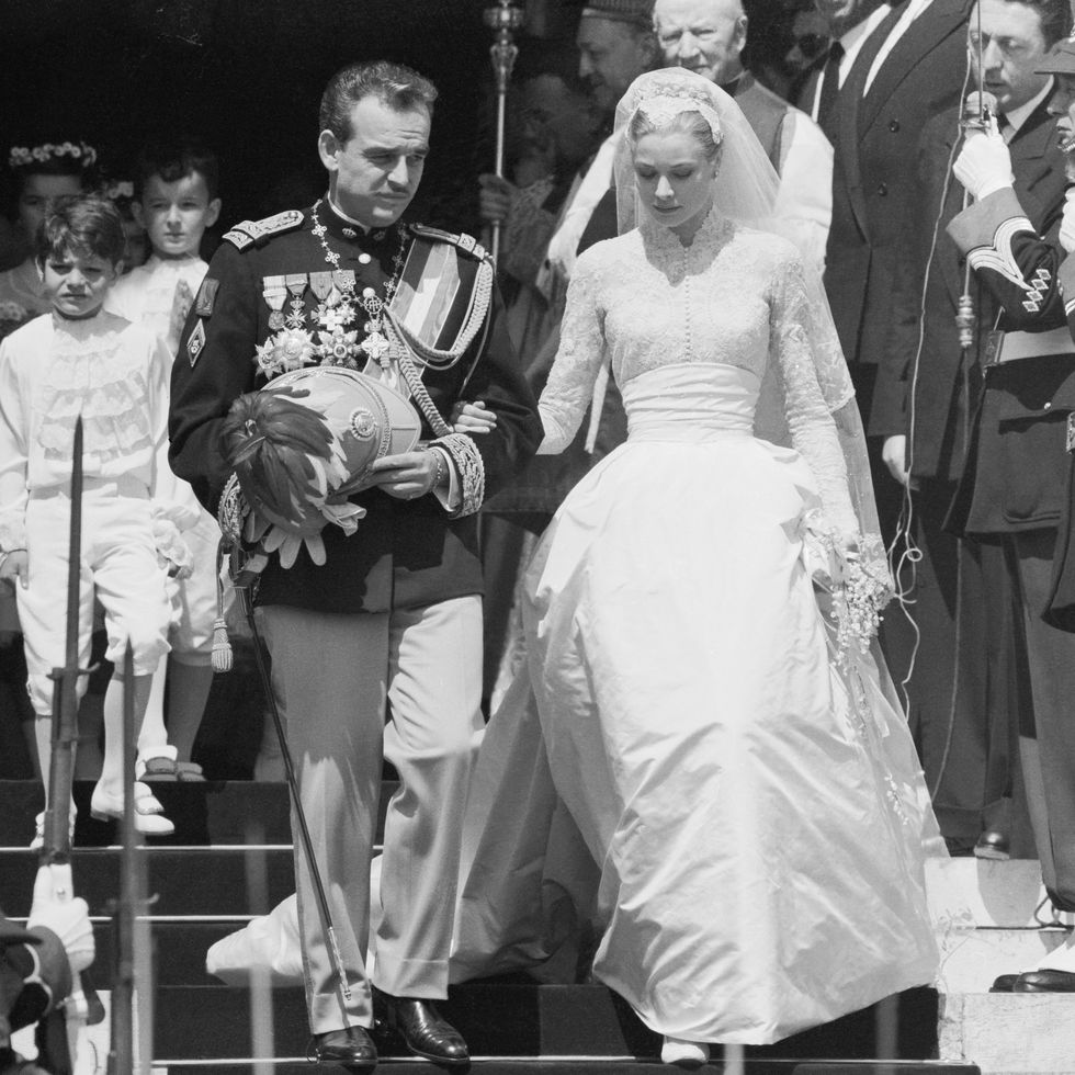 prince rainier and grace kelly after wedding