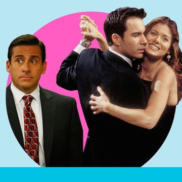 steve carrell in the office us and a still from will and grace