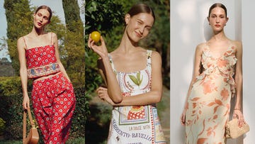 three women in fashionable summer outfits