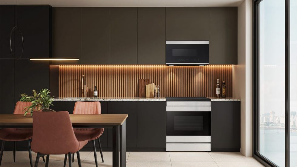 cocina con electrodomesticos samsung