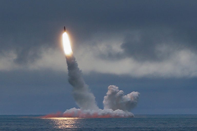 Russian Navy Launches Missiles And Submarines In Deterrence Test