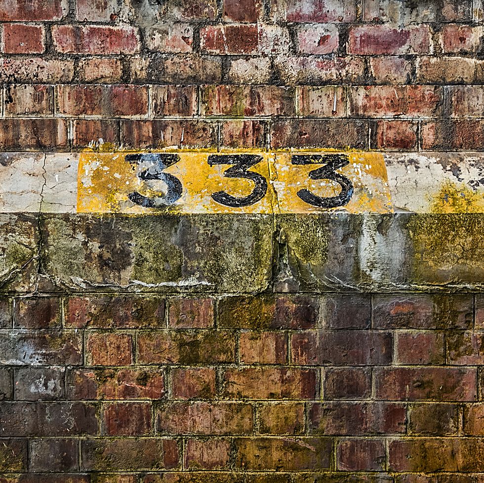 number 333 on brick wall