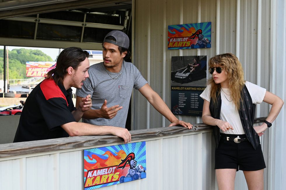 poker face the future of the sport episode 107 pictured l r jack alcott as randy, charles melton as davis, natasha lyonne as charlie cale photo by phillip carusopeacock