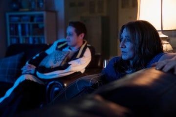 bupkis for your amusement episode 105 pictured l r pete davidson as pete davidson, edie falco as amy davidson photo by heidi gutmanpeacock