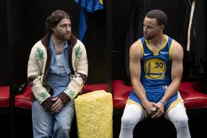 mr throwback mr throwback episode 101 pictured l r adam pally as danny, stephen curry as himself photo by david moirpeacock