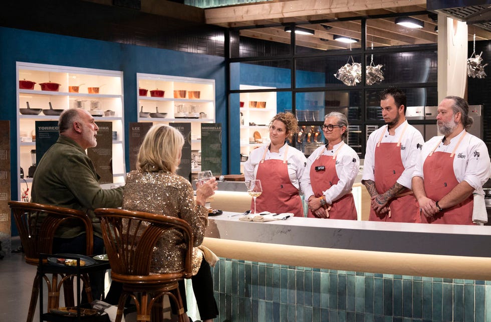 yes, chef! episode 101 pictured: (l r) josé andrés, emily brubaker, michelle francis, christopher morales, ronny miranda (photo by: pief weyman/nbc)