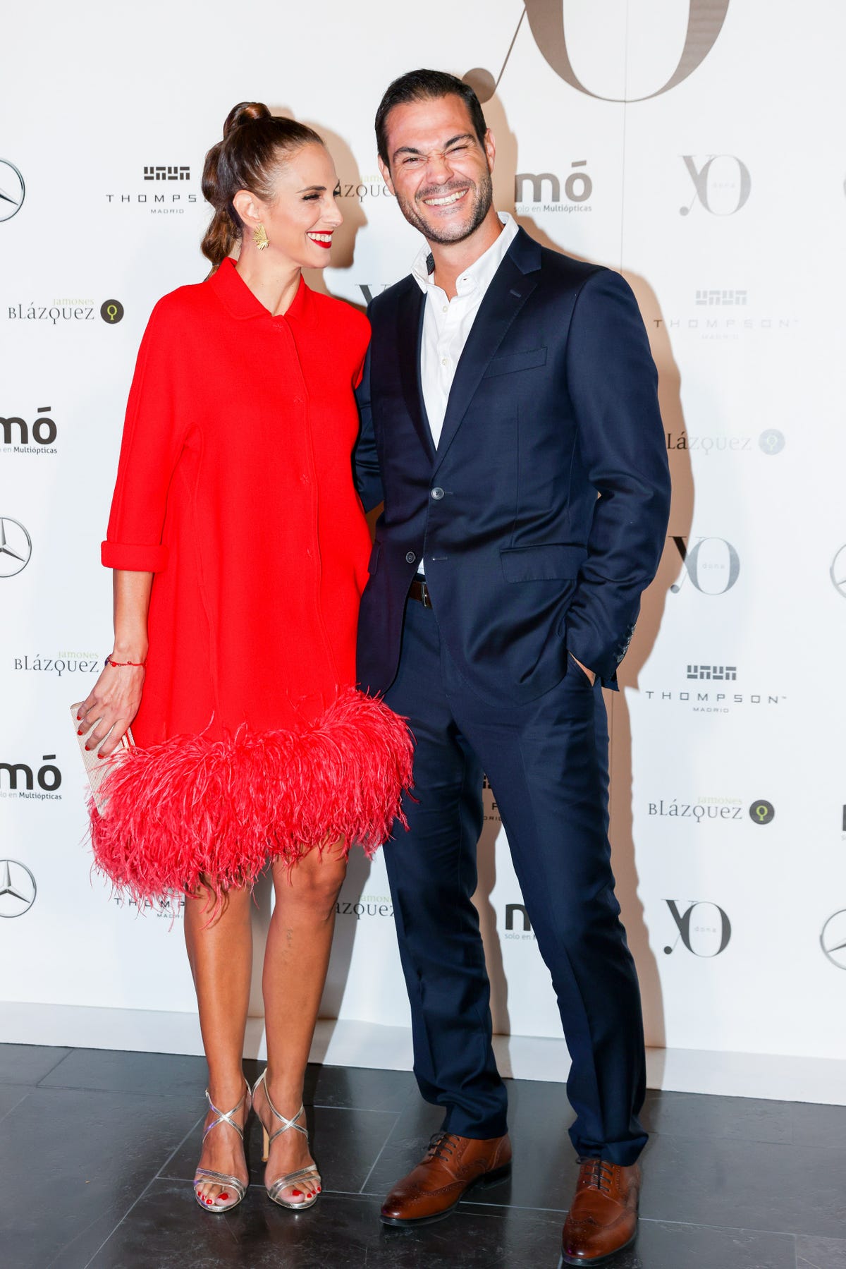 singer nuria fergo and juan pablo lauro at the photocall of the yo dona magazine event on the occasion of the inauguration of cibeles fashion week madrid in madrid on wednesday, 14 september 2022